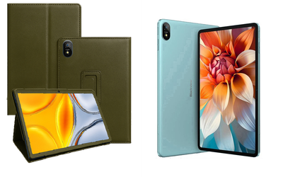 Чехол-подставка CRAYTON для Blackview Tab 18 – стиль, защита и ручная сборка, цвет Оливковый