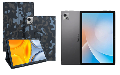 Чехол-подставка CRAYTON для Blackview Tab 13, Tab 13 Pro – стиль, защита и ручная сборка, цвет Хаки зима
