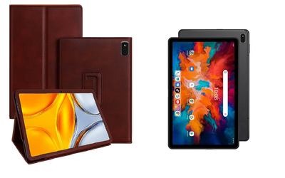 Чехол-подставка CRAYTON для Umidigi A11 TAB – стиль, защита и ручная сборка, цвет Карминовый