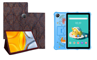 Чехол-подставка CRAYTON для Blackview TAB A7 Kids – стиль, защита и ручная сборка, цвет Пестрый