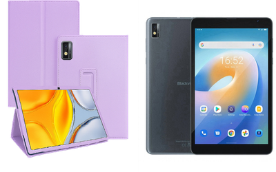 Чехол-подставка CRAYTON для Blackview Tab 6 – стиль, защита и ручная сборка, цвет Фиолетовый