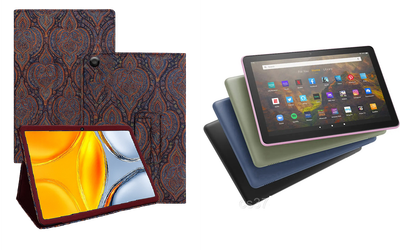 Чехол-подставка CRAYTON для Amazon Fire HD 10 (11th gen. 2021) – стиль, защита и ручная сборка, цвет Пестрый