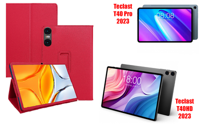 Чехол-подставка CRAYTON для Teclast T40 Pro 2023, T40HD 2023 – стиль, защита и ручная сборка, цвет Малиновый