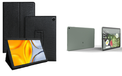 Чехол-подставка CRAYTON для Google Pixel Tablet 2023 – стиль, защита и ручная сборка, цвет Крокодил