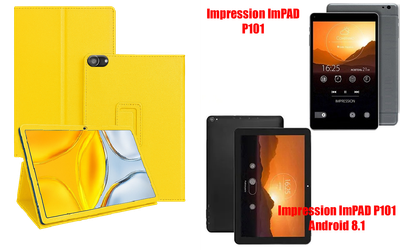 Чехол-подставка CRAYTON для Impression ImPad P101, ImPAD P101 Android 8.1 – стиль, защита и ручная сборка, цвет Жёлтый
