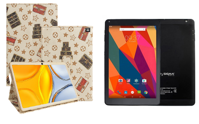 Чехол-подставка CRAYTON для Sigma mobile Tab A102, A103, A104 – стиль, защита и ручная сборка, цвет Л белый