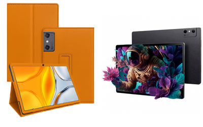 Чехол-подставка CRAYTON для ZTE Nubia Pad 3D – стиль, защита и ручная сборка, цвет Оранжевый