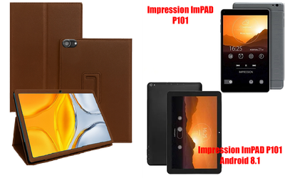 Чехол-подставка CRAYTON для Impression ImPad P101, ImPAD P101 Android 8.1 – стиль, защита и ручная сборка, цвет Коричневый св