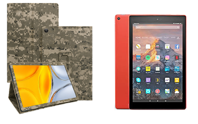 Чехол-подставка CRAYTON для Amazon Fire HD 10 2017, 2018 – стиль, защита и ручная сборка, цвет Пиксель М14