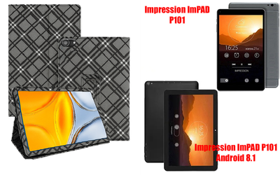 Чехол-подставка CRAYTON для Impression ImPad P101, ImPAD P101 Android 8.1 – стиль, защита и ручная сборка, цвет Клетка