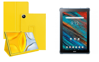 Чехол-подставка CRAYTON для Acer Enduro EUT310A-11A – стиль, защита и ручная сборка, цвет Жёлтый