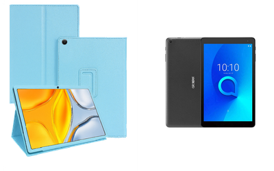 Чехол-подставка CRAYTON для Alcatel 1T 10 (8082) 10.1 – стиль, защита и ручная сборка, цвет Голубой