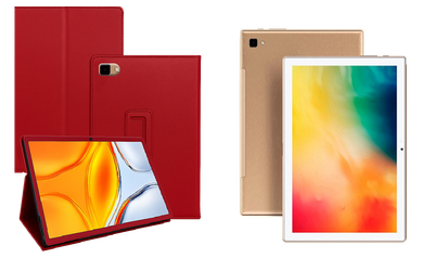 Чехол-подставка CRAYTON для Blackview Tab 8, Tab 8E – стиль, защита и ручная сборка, цвет Красный