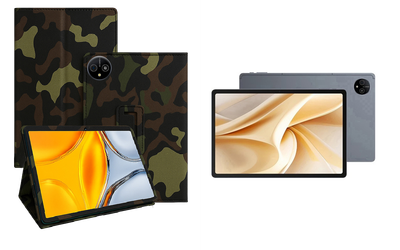 Чехол-подставка CRAYTON для Ulefone Tab A11, Tab A11 Pro – стиль, защита и ручная сборка, цвет Хаки тм