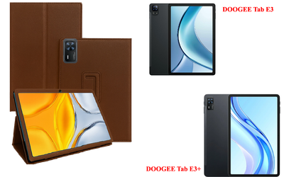 Чехол-подставка CRAYTON для DOOGEE Tab E3, DOOGEE Tab E3+ – стиль, защита и ручная сборка, цвет Коричневый св