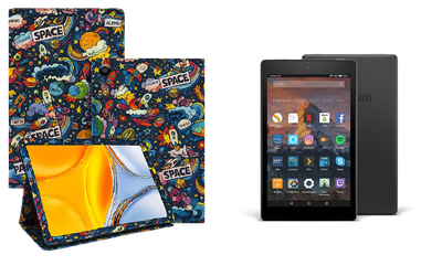 Чехол-подставка CRAYTON для Amazon Fire HD 8 2017 – стиль, защита и ручная сборка, цвет Космос