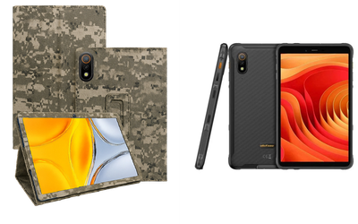 Чехол-подставка CRAYTON для Ulefone Armor Pad Lite, Armor Pad Pro – стиль, защита и ручная сборка, цвет Пиксель М14