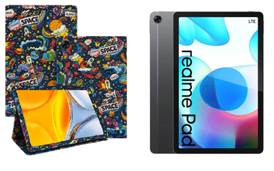 Чехол-подставка CRAYTON для Realme Pad 10.4 – стиль, защита и ручная сборка, цвет Космос