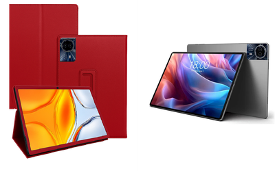 Чехол-подставка CRAYTON для Teclast T65 Max – стиль, защита и ручная сборка, цвет Красный