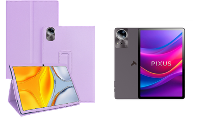 Чехол-подставка CRAYTON для Pixus Combo – стиль, защита и ручная сборка, цвет Фиолетовый