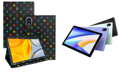 Чехол-подставка CRAYTON для DOOGEE Tab U10, U10 Pro – стиль, защита и ручная сборка, цвет Л черный