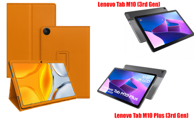 Чехол-подставка CRAYTON для Lenovo Tab M10 (3rd Gen), M10 Plus (3rd Gen) – стиль, защита и ручная сборка, цвет Оранжевый