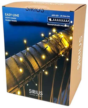 Lampki choinkowe Sirius Easy-Line 600 LED Warm White 59.9 m (5707310464151)