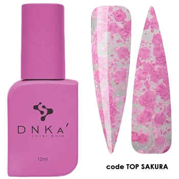 Топ DNKa Top Sakura без ЛШ (прозорий з рожевими пластівцями) 12 мл