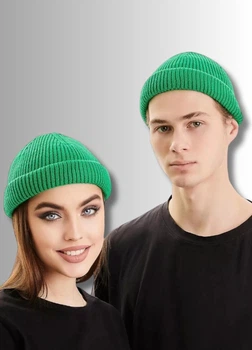 Вязаная шапка Мини-бини (Монатик) One-size Зеленый