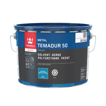 Полиуретановая полуглянцевая краска для металла Tikkurila Temadur 50 TAL-База 0.75л