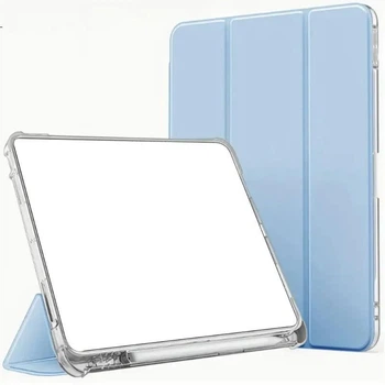 Чохол iPad 10/11 A16 2022-2025 Acrylic Clear Frame Pen Slot light blue