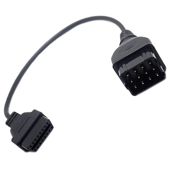 Перехідник OBD2 16pin мама на 12pin тато для ГАЗ, адаптер для автосканера та діагностики авто (IN-632392)