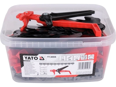 System poziomowania płytek Yato YT-36936 Y 1.5 mm Zestaw 100 szt +50 szt +50 szt + szczypce (5906083125089)