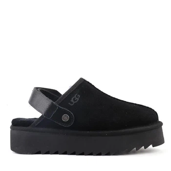 Жіночі уггі Ланах Сандалі Платформа Чорні UGG Lanah Clog Chestnut Black (38, темно коричневий)