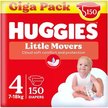 Підгузки Huggies Little Movers Mega розмір 4 (7-18 кг), 150 шт