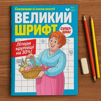 Кроссворды Крупный Шрифт рус .язык №7/2025