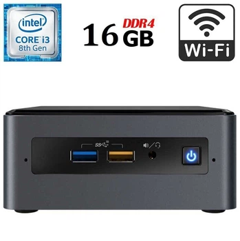 Неттоп Intel NUC NUC8BEK USFF / Intel Core i3-8109U (2 (4) ядра по 3.0 - 3.6 GHz) / 16 GB DDR4 / 256 GB SSD / Intel UHD Graphics 630 / USB 3.1 / HDMI / Wi-Fi б/у