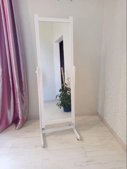 Зеркало напольное на колесиках Фацет Lutning 165x60x45 см Белое LUTNWW