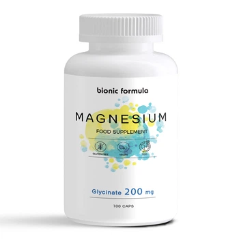 Магній Magnesium гліцинат хелат 200 мг bionic formula 100 капсул