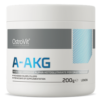 Амінокислота для спорту, A-AKG, OstroVit, 200 г Лимонний смак