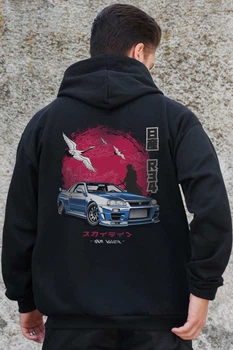 Чоловіче Утеплене Зіп Худі На Флісі Зіпер З Принтом Skyline Kane Black S/M (8055858)