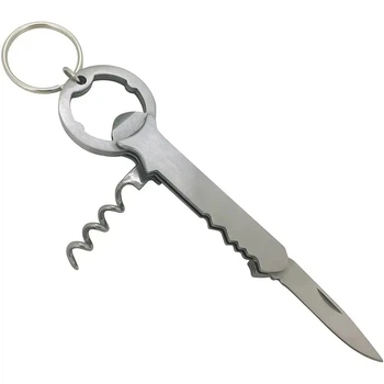 Брелок-нож-штопор Munkees 3456 SS Corkscrew Сріблястий