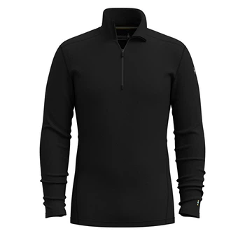 Термофутболка з довгим рукавом чоловіча Smartwool Men's Classic Thermal Merino Base Layer 1/4 Zip Boxed XL Чорний