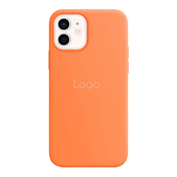 Чохол Silicone Case with MagSafe для iPhone 12/12 Pro Колір Kumquat