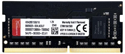 Оперативная память Kingston HyperX SODIMM DDR4 16Gb 2666Mhz (HX426S15IB/16)