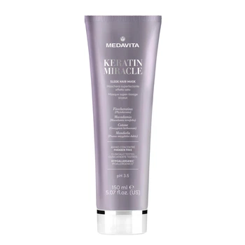 Маска с эффектом шелка для пушистых и непослушных волос Medavita Keratin Miracle Sleek Hair Mask