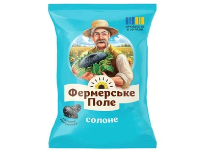 Насіння соняшника Фермерське поле Солоне 160г смажене