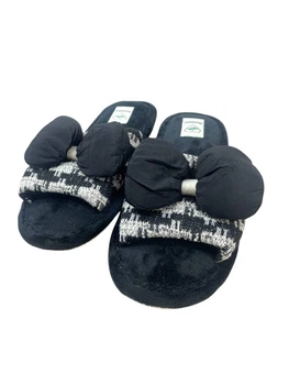 Тапочки домашние женские PLAAZZO открытые черные (CF23128) 36