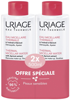 Zestaw Woda micelarna Uriage do skóry wrażliwej 500 ml x 2 szt (3661434009662)