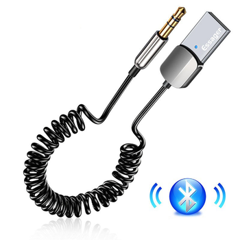 Bluetooth 5.0 аудиоприемник AUX адаптер 3.5мм трансмиттер Essager, USB, микрофон